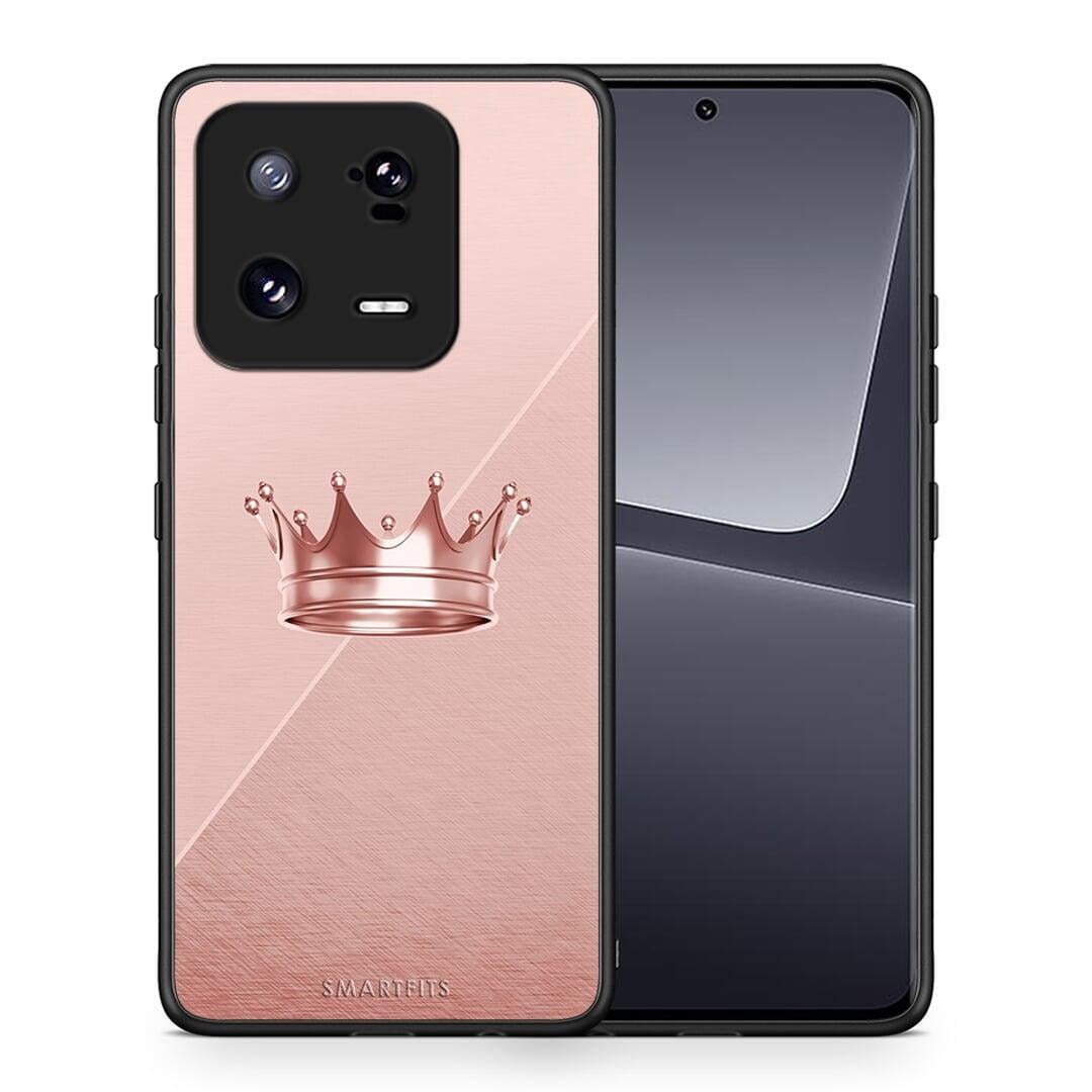 Θήκη Xiaomi 13 Minimal Crown από τη Smartfits με σχέδιο στο πίσω μέρος και μαύρο περίβλημα | Xiaomi 13 Minimal Crown Case with Colorful Back and Black Bezels