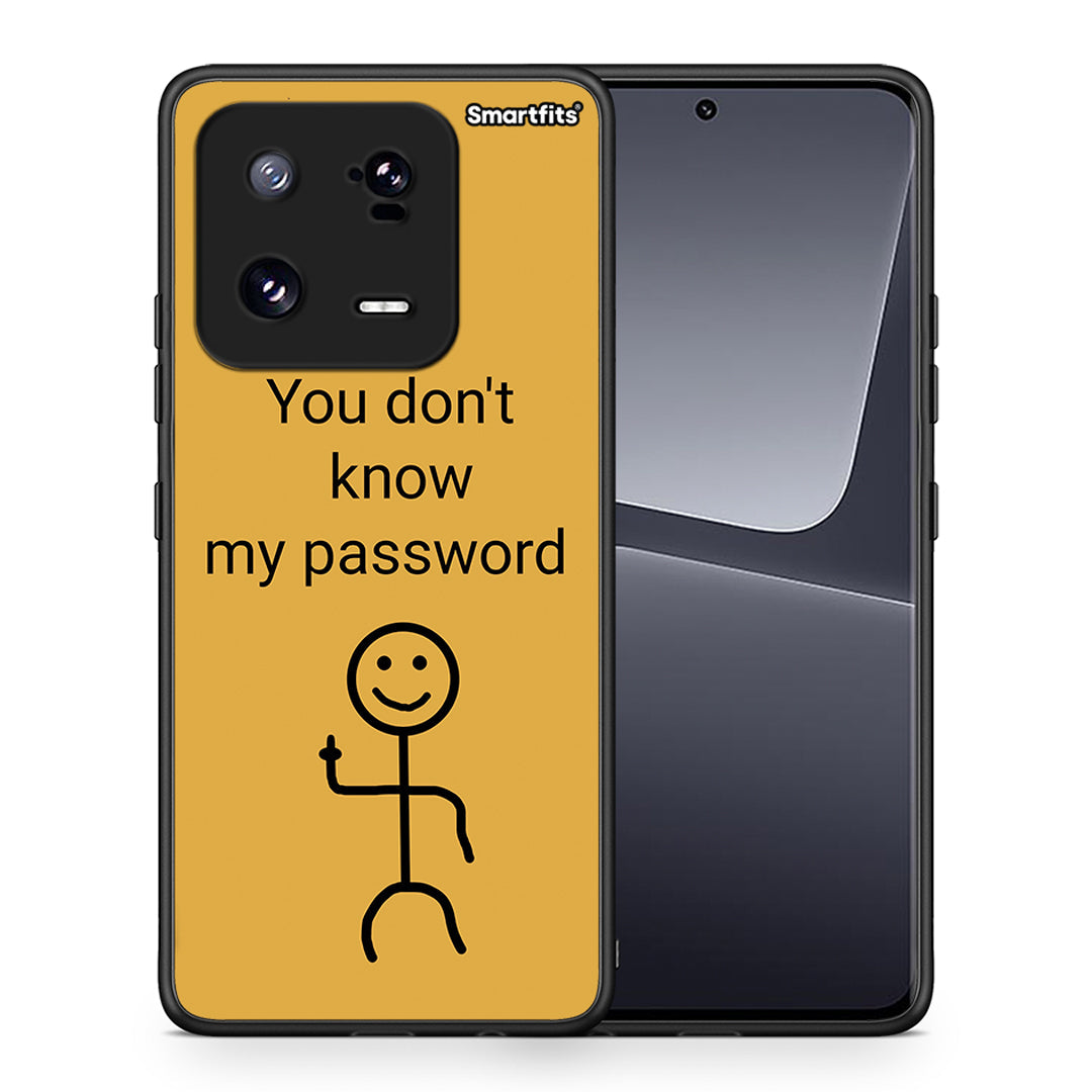 Θήκη Xiaomi 13 Pro My Password από τη Smartfits με σχέδιο στο πίσω μέρος και μαύρο περίβλημα | Xiaomi 13 Pro My Password Case with Colorful Back and Black Bezels