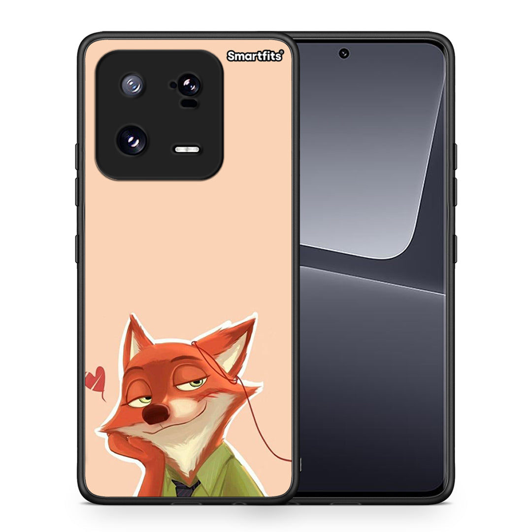 Θήκη Xiaomi 13 Pro Nick Wilde And Judy Hopps Love 1 από τη Smartfits με σχέδιο στο πίσω μέρος και μαύρο περίβλημα | Xiaomi 13 Pro Nick Wilde And Judy Hopps Love 1 Case with Colorful Back and Black Bezels