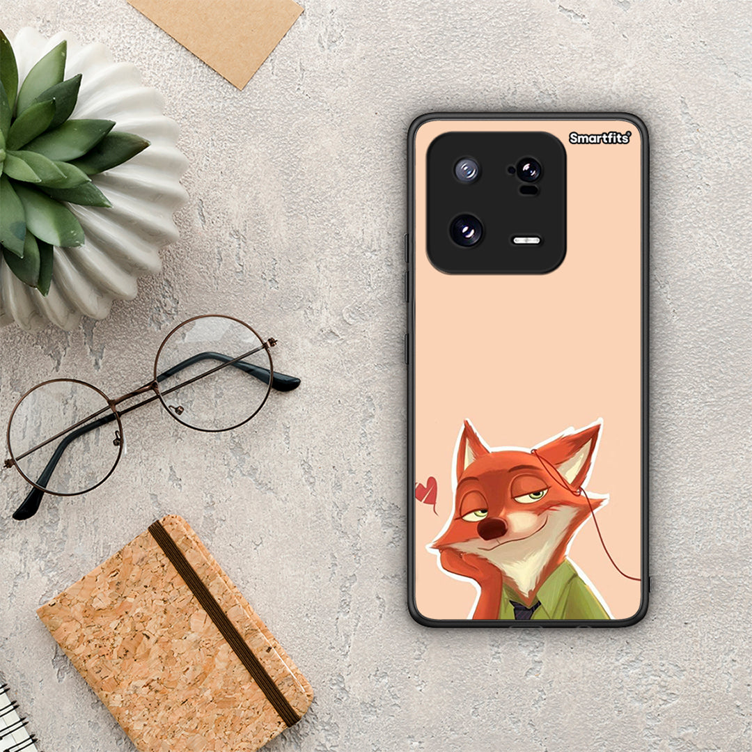 Θήκη Xiaomi 13 Pro Nick Wilde And Judy Hopps Love 1 από τη Smartfits με σχέδιο στο πίσω μέρος και μαύρο περίβλημα | Xiaomi 13 Pro Nick Wilde And Judy Hopps Love 1 Case with Colorful Back and Black Bezels