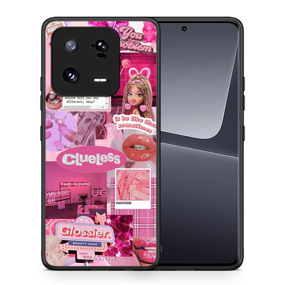 Θήκη Xiaomi 13 Pink Love από τη Smartfits με σχέδιο στο πίσω μέρος και μαύρο περίβλημα | Xiaomi 13 Pink Love Case with Colorful Back and Black Bezels