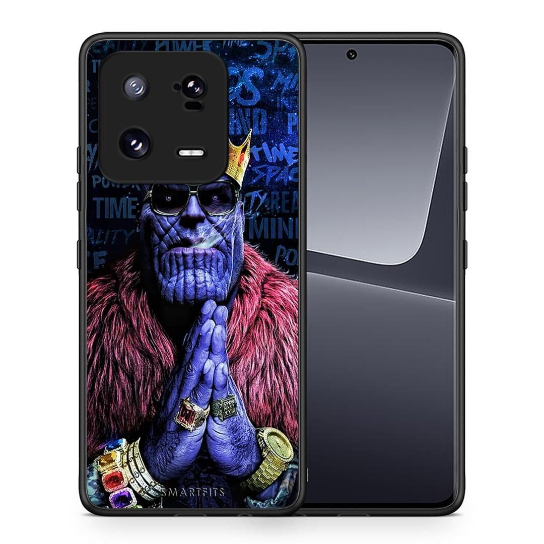 Θήκη Xiaomi 13 Pro PopArt Thanos από τη Smartfits με σχέδιο στο πίσω μέρος και μαύρο περίβλημα | Xiaomi 13 Pro PopArt Thanos Case with Colorful Back and Black Bezels