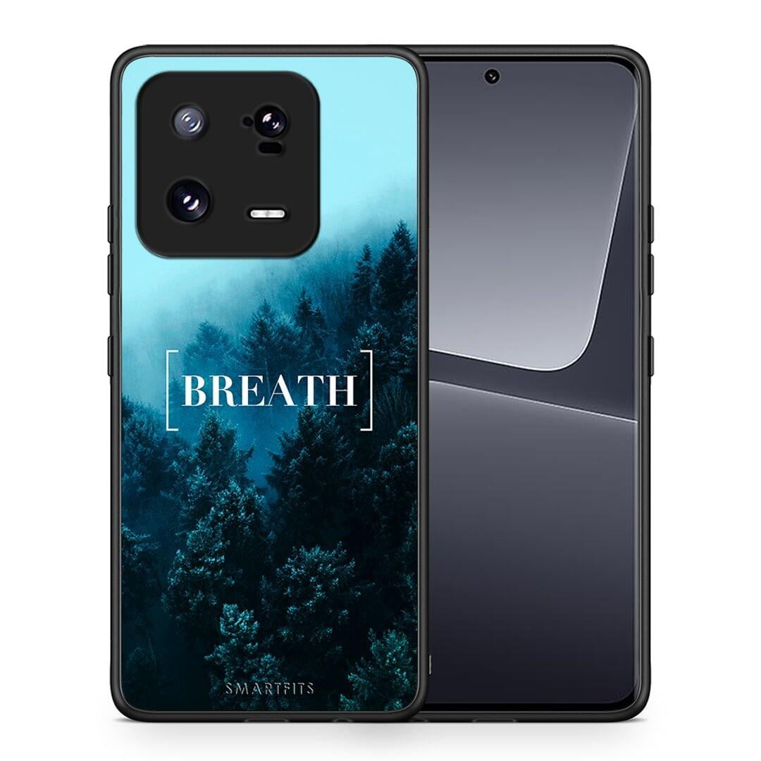 Θήκη Xiaomi 13 Quote Breath από τη Smartfits με σχέδιο στο πίσω μέρος και μαύρο περίβλημα | Xiaomi 13 Quote Breath Case with Colorful Back and Black Bezels