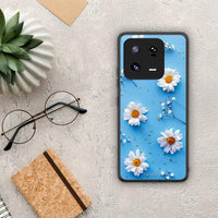 Thumbnail for Θήκη Xiaomi 13 Real Daisies από τη Smartfits με σχέδιο στο πίσω μέρος και μαύρο περίβλημα | Xiaomi 13 Real Daisies Case with Colorful Back and Black Bezels