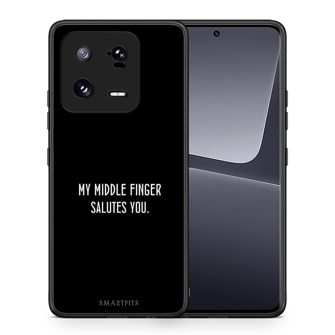 Θήκη Xiaomi 13 Salute από τη Smartfits με σχέδιο στο πίσω μέρος και μαύρο περίβλημα | Xiaomi 13 Salute Case with Colorful Back and Black Bezels