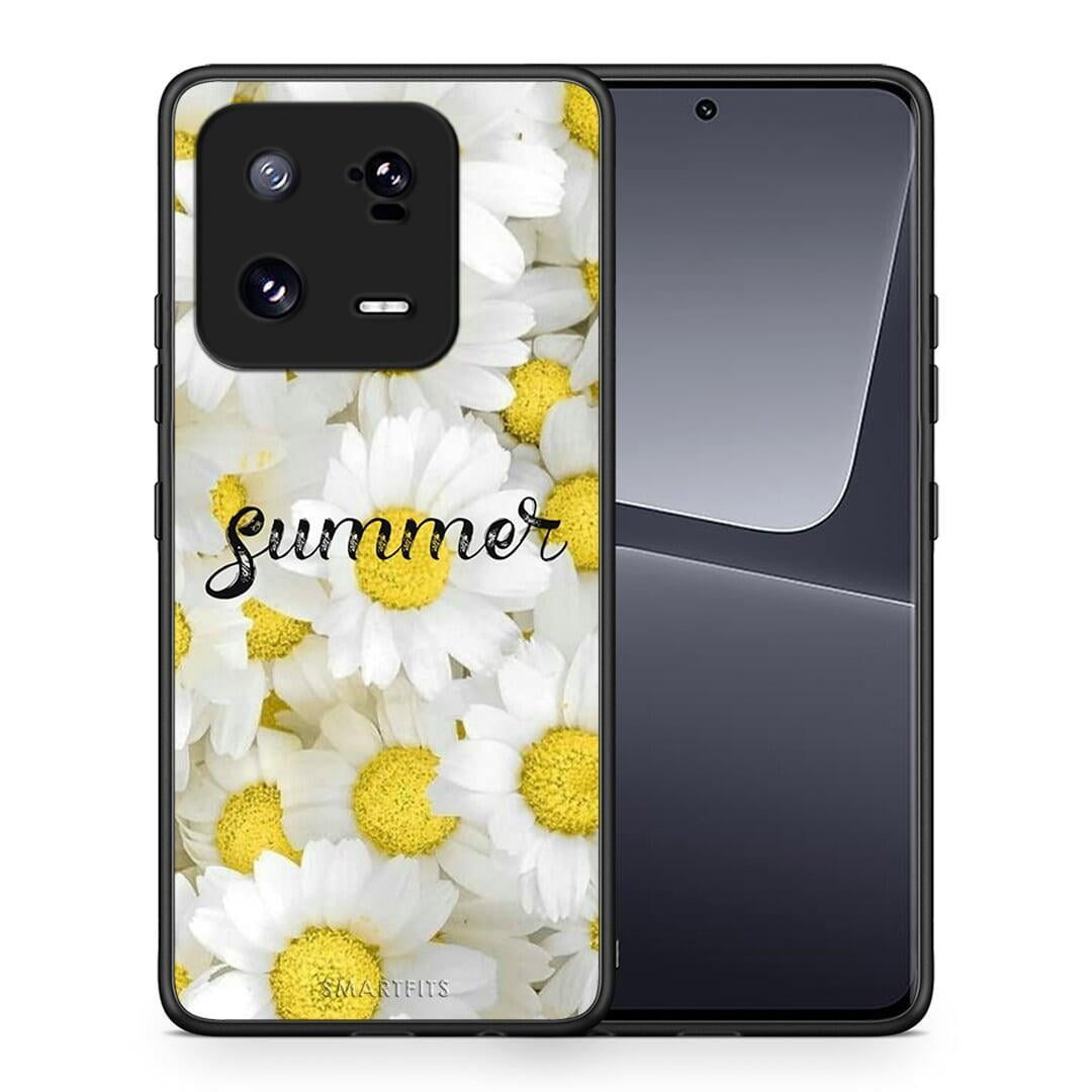 Θήκη Xiaomi 13 Summer Daisies από τη Smartfits με σχέδιο στο πίσω μέρος και μαύρο περίβλημα | Xiaomi 13 Summer Daisies Case with Colorful Back and Black Bezels