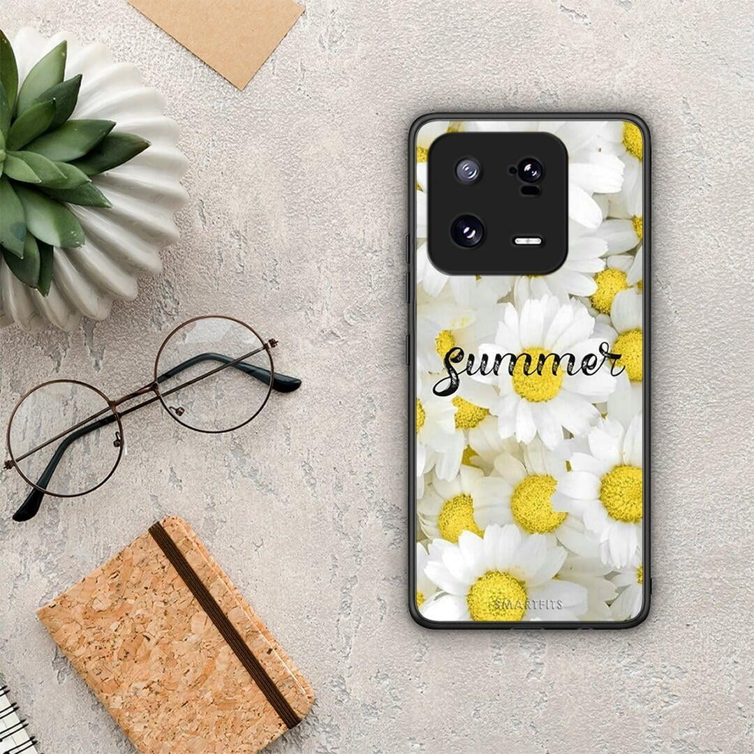 Θήκη Xiaomi 13 Pro Summer Daisies από τη Smartfits με σχέδιο στο πίσω μέρος και μαύρο περίβλημα | Xiaomi 13 Pro Summer Daisies Case with Colorful Back and Black Bezels