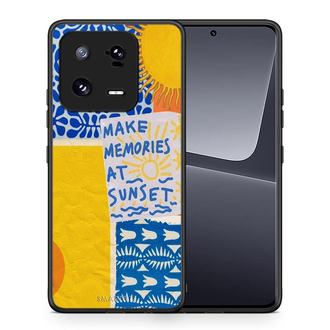 Θήκη Xiaomi 13 Pro Sunset Memories από τη Smartfits με σχέδιο στο πίσω μέρος και μαύρο περίβλημα | Xiaomi 13 Pro Sunset Memories Case with Colorful Back and Black Bezels