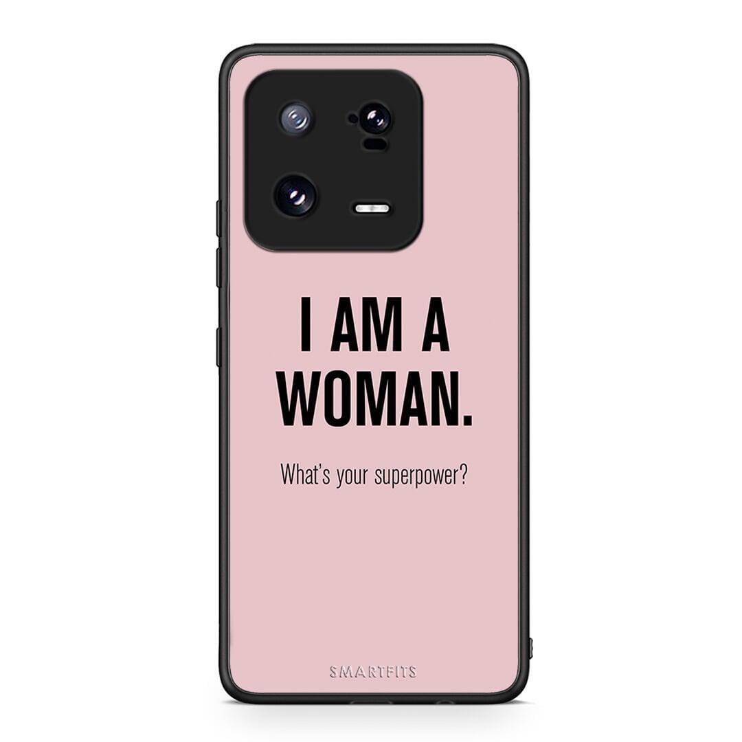 Θήκη Xiaomi 13 Pro Superpower Woman από τη Smartfits με σχέδιο στο πίσω μέρος και μαύρο περίβλημα | Xiaomi 13 Pro Superpower Woman Case with Colorful Back and Black Bezels