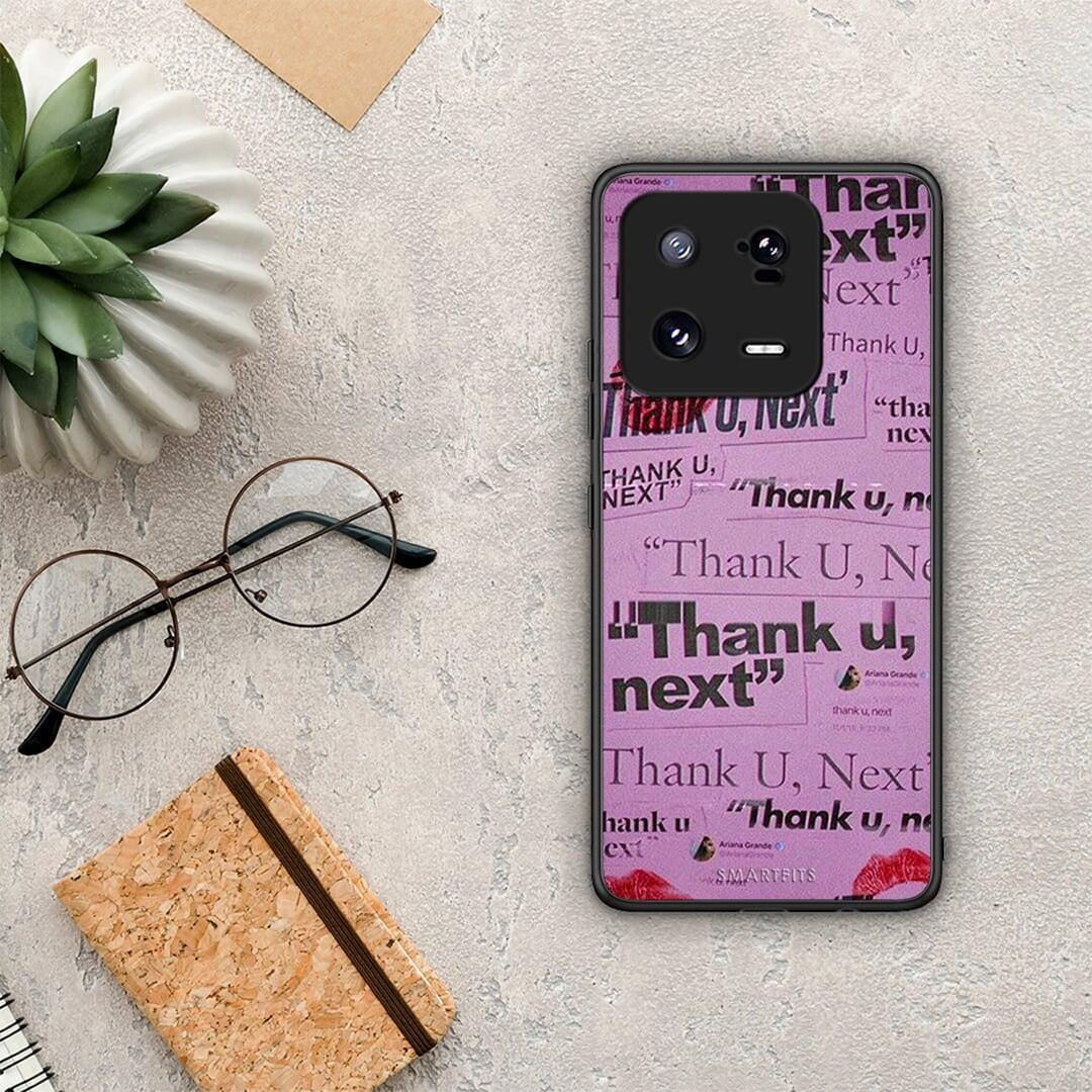 Θήκη Xiaomi 13 Thank You Next από τη Smartfits με σχέδιο στο πίσω μέρος και μαύρο περίβλημα | Xiaomi 13 Thank You Next Case with Colorful Back and Black Bezels