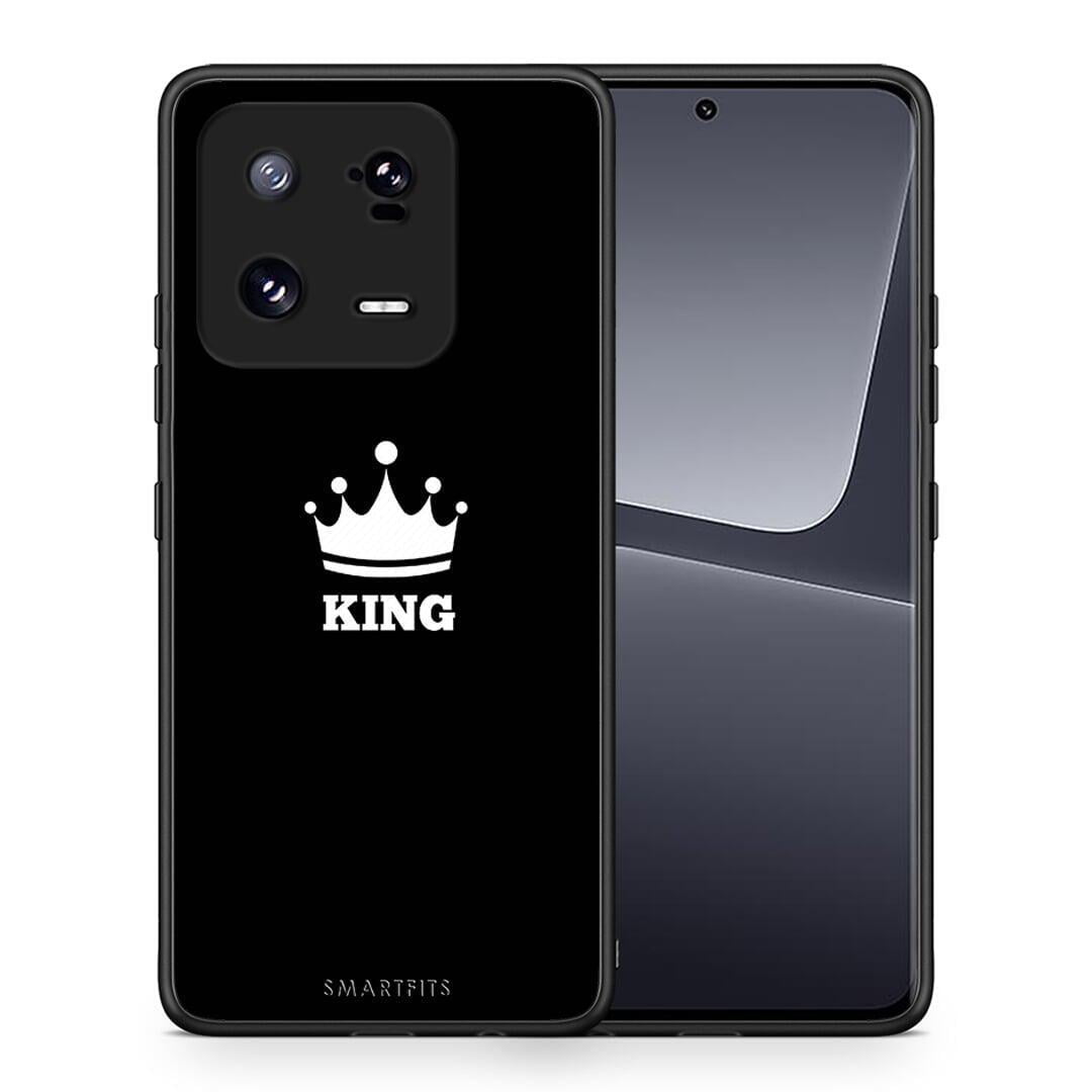 Θήκη Xiaomi 13 Valentine King από τη Smartfits με σχέδιο στο πίσω μέρος και μαύρο περίβλημα | Xiaomi 13 Valentine King Case with Colorful Back and Black Bezels