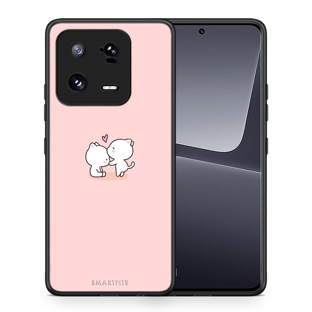 Θήκη Xiaomi 13 Valentine Love από τη Smartfits με σχέδιο στο πίσω μέρος και μαύρο περίβλημα | Xiaomi 13 Valentine Love Case with Colorful Back and Black Bezels