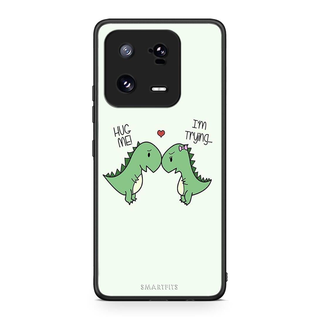 Θήκη Xiaomi 13 Valentine Rex από τη Smartfits με σχέδιο στο πίσω μέρος και μαύρο περίβλημα | Xiaomi 13 Valentine Rex Case with Colorful Back and Black Bezels