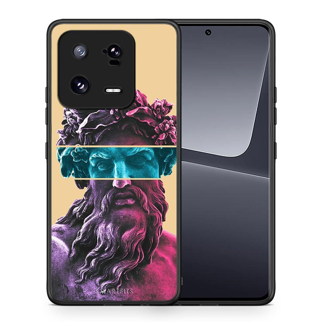 Θήκη Xiaomi 13 Zeus Art από τη Smartfits με σχέδιο στο πίσω μέρος και μαύρο περίβλημα | Xiaomi 13 Zeus Art Case with Colorful Back and Black Bezels