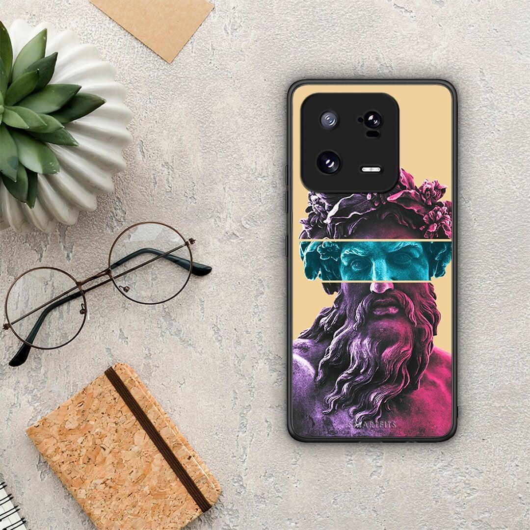 Θήκη Xiaomi 13 Zeus Art από τη Smartfits με σχέδιο στο πίσω μέρος και μαύρο περίβλημα | Xiaomi 13 Zeus Art Case with Colorful Back and Black Bezels