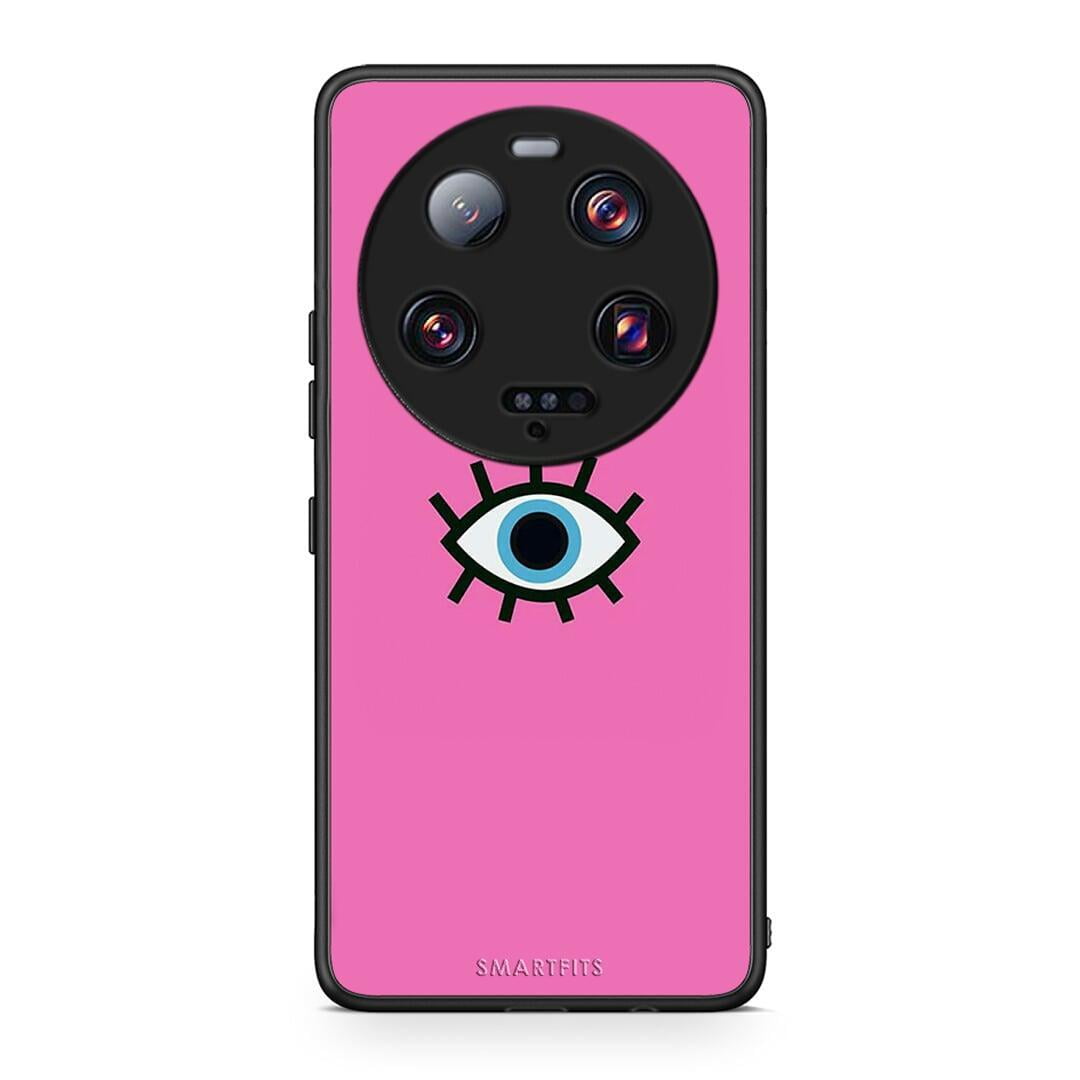 Θήκη Xiaomi 13 Ultra Blue Eye Pink από τη Smartfits με σχέδιο στο πίσω μέρος και μαύρο περίβλημα | Xiaomi 13 Ultra Blue Eye Pink Case with Colorful Back and Black Bezels