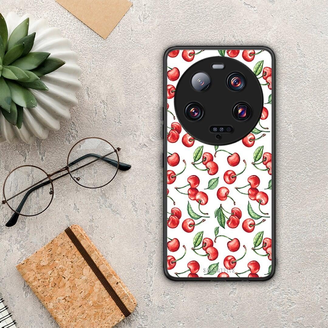 Θήκη Xiaomi 13 Ultra Cherry Summer από τη Smartfits με σχέδιο στο πίσω μέρος και μαύρο περίβλημα | Xiaomi 13 Ultra Cherry Summer Case with Colorful Back and Black Bezels