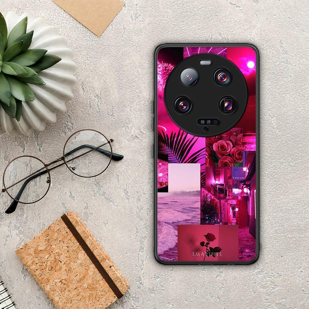 Θήκη Xiaomi 13 Ultra Collage Red Roses από τη Smartfits με σχέδιο στο πίσω μέρος και μαύρο περίβλημα | Xiaomi 13 Ultra Collage Red Roses Case with Colorful Back and Black Bezels