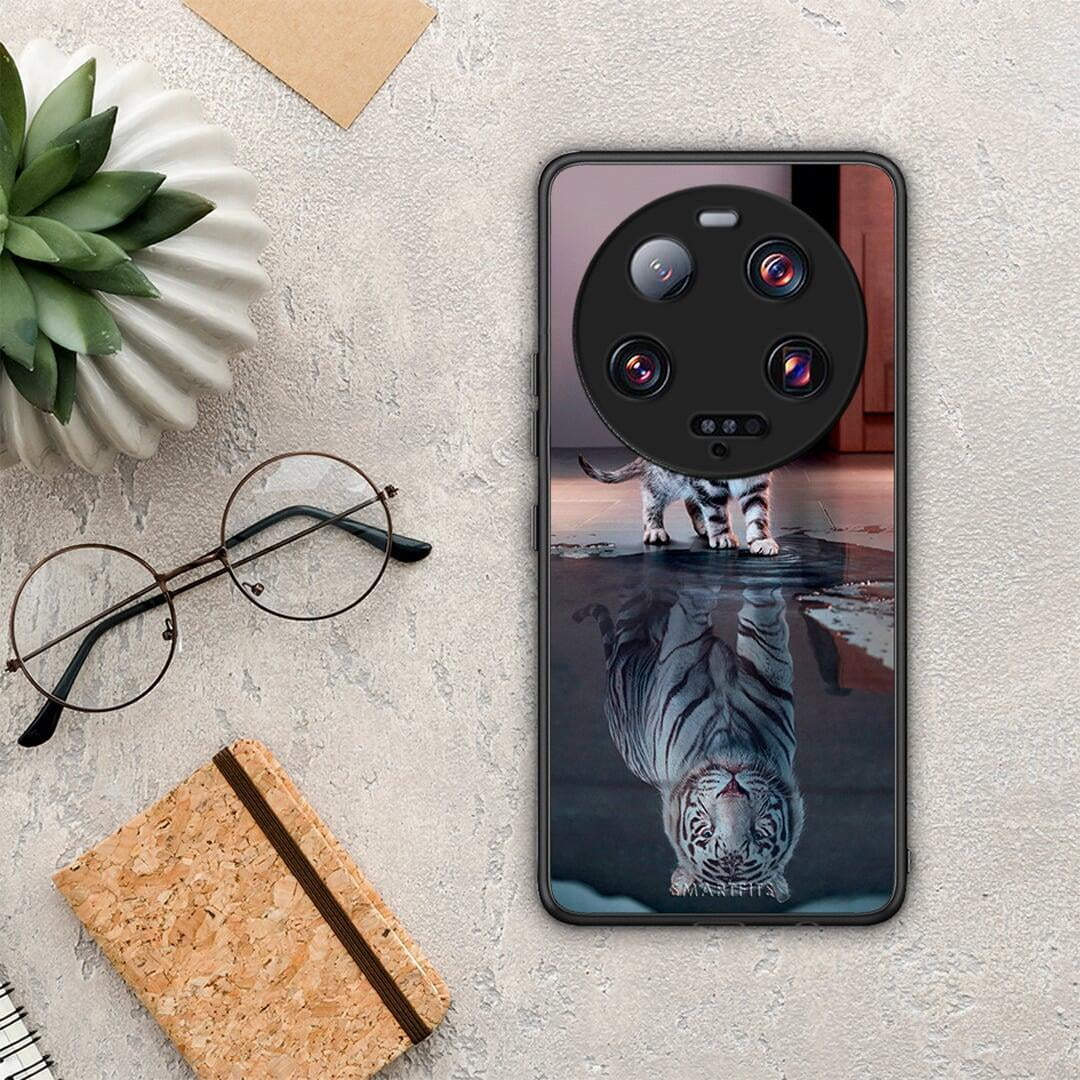 Θήκη Xiaomi 13 Ultra Cute Tiger από τη Smartfits με σχέδιο στο πίσω μέρος και μαύρο περίβλημα | Xiaomi 13 Ultra Cute Tiger Case with Colorful Back and Black Bezels