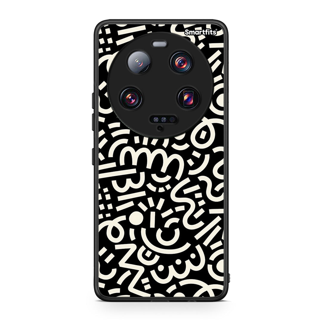 Θήκη Xiaomi 13 Ultra Doodle Art από τη Smartfits με σχέδιο στο πίσω μέρος και μαύρο περίβλημα | Xiaomi 13 Ultra Doodle Art Case with Colorful Back and Black Bezels