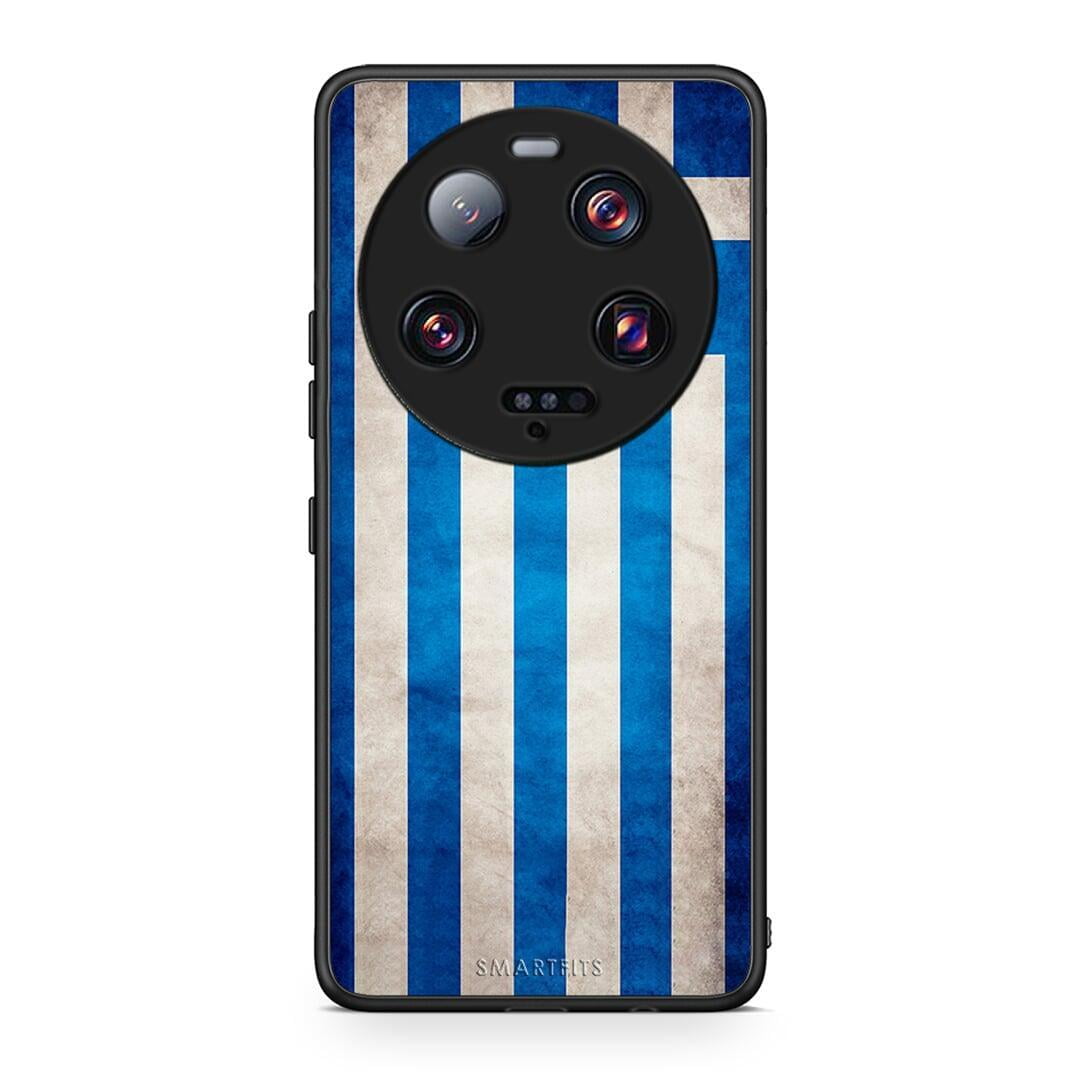 Θήκη Xiaomi 13 Ultra Flag Greek από τη Smartfits με σχέδιο στο πίσω μέρος και μαύρο περίβλημα | Xiaomi 13 Ultra Flag Greek Case with Colorful Back and Black Bezels