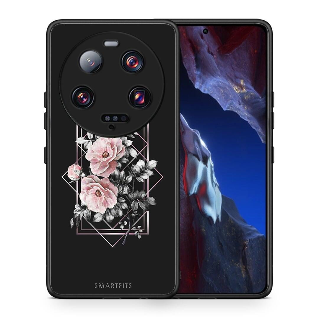 Θήκη Xiaomi 13 Ultra Flower Frame από τη Smartfits με σχέδιο στο πίσω μέρος και μαύρο περίβλημα | Xiaomi 13 Ultra Flower Frame Case with Colorful Back and Black Bezels