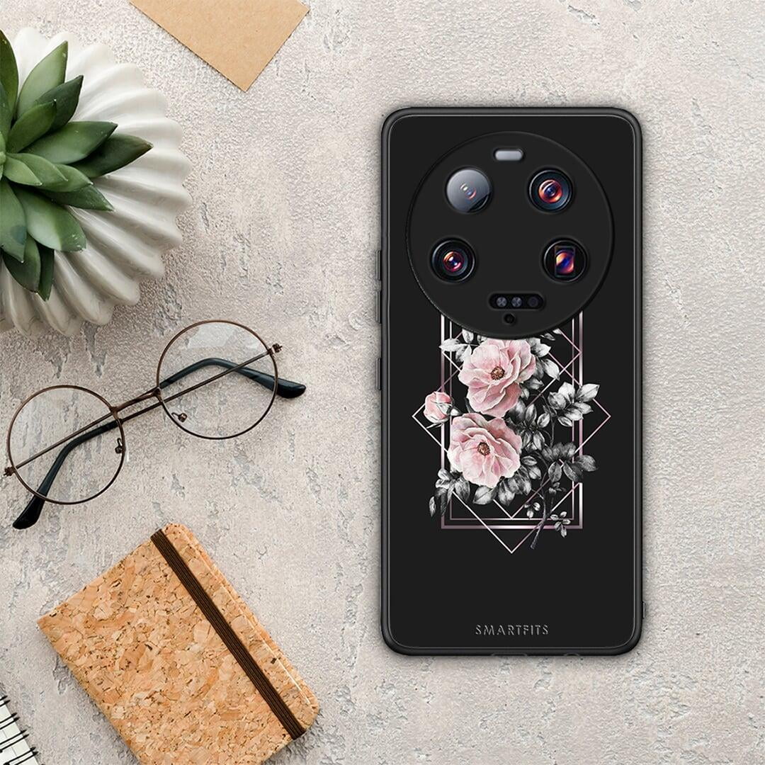 Θήκη Xiaomi 13 Ultra Flower Frame από τη Smartfits με σχέδιο στο πίσω μέρος και μαύρο περίβλημα | Xiaomi 13 Ultra Flower Frame Case with Colorful Back and Black Bezels