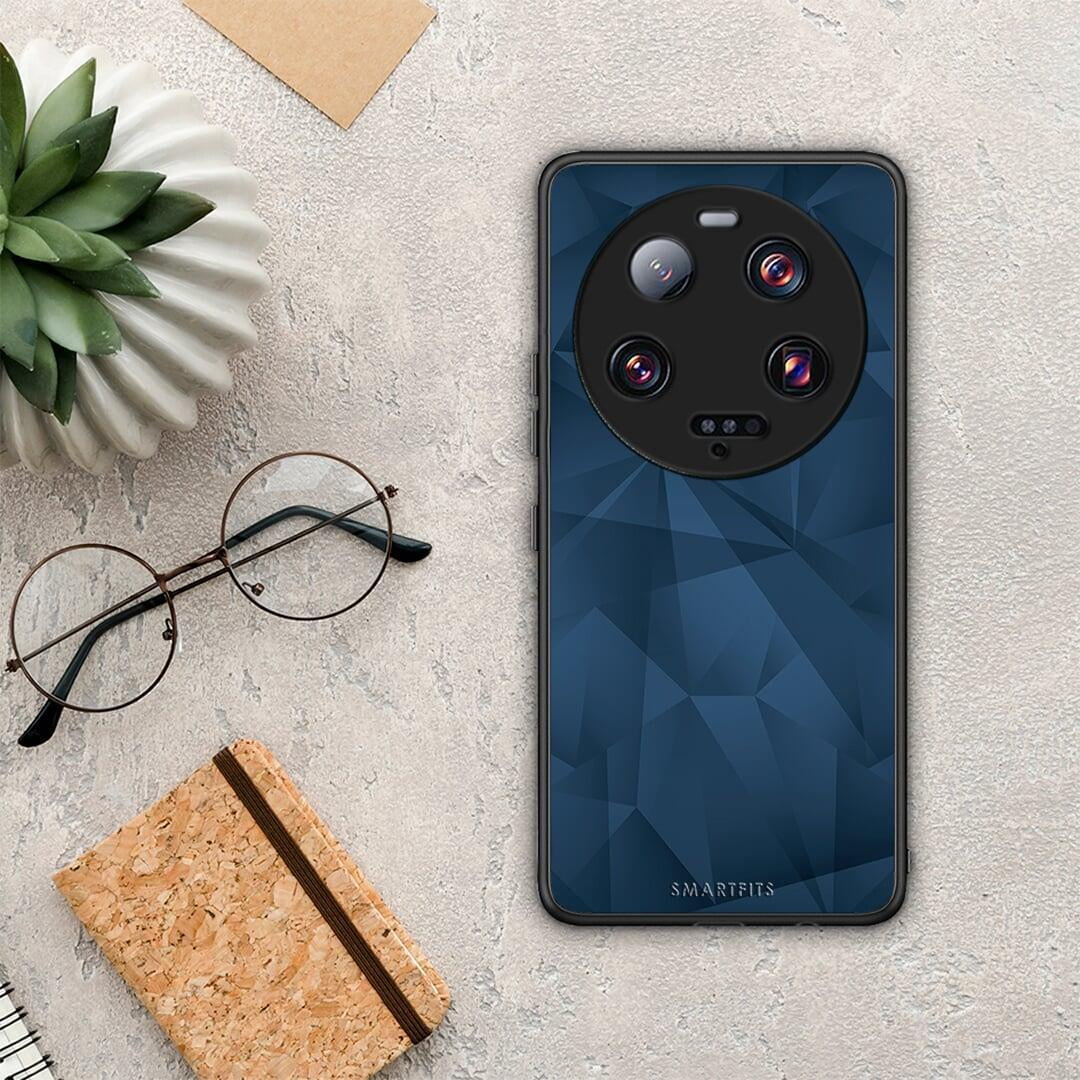 Θήκη Xiaomi 13 Ultra Geometric Blue Abstract από τη Smartfits με σχέδιο στο πίσω μέρος και μαύρο περίβλημα | Xiaomi 13 Ultra Geometric Blue Abstract Case with Colorful Back and Black Bezels