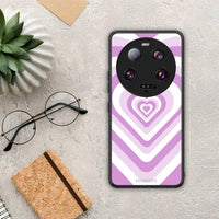 Thumbnail for Θήκη Xiaomi 13 Ultra Lilac Hearts από τη Smartfits με σχέδιο στο πίσω μέρος και μαύρο περίβλημα | Xiaomi 13 Ultra Lilac Hearts Case with Colorful Back and Black Bezels