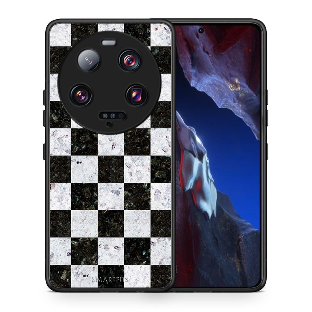 Θήκη Xiaomi 13 Ultra Marble Square Geometric από τη Smartfits με σχέδιο στο πίσω μέρος και μαύρο περίβλημα | Xiaomi 13 Ultra Marble Square Geometric Case with Colorful Back and Black Bezels