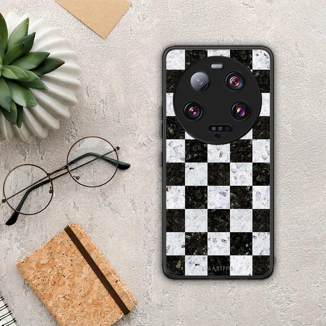 Θήκη Xiaomi 13 Ultra Marble Square Geometric από τη Smartfits με σχέδιο στο πίσω μέρος και μαύρο περίβλημα | Xiaomi 13 Ultra Marble Square Geometric Case with Colorful Back and Black Bezels