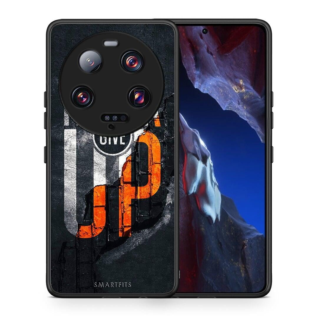 Θήκη Xiaomi 13 Ultra Never Give Up από τη Smartfits με σχέδιο στο πίσω μέρος και μαύρο περίβλημα | Xiaomi 13 Ultra Never Give Up Case with Colorful Back and Black Bezels