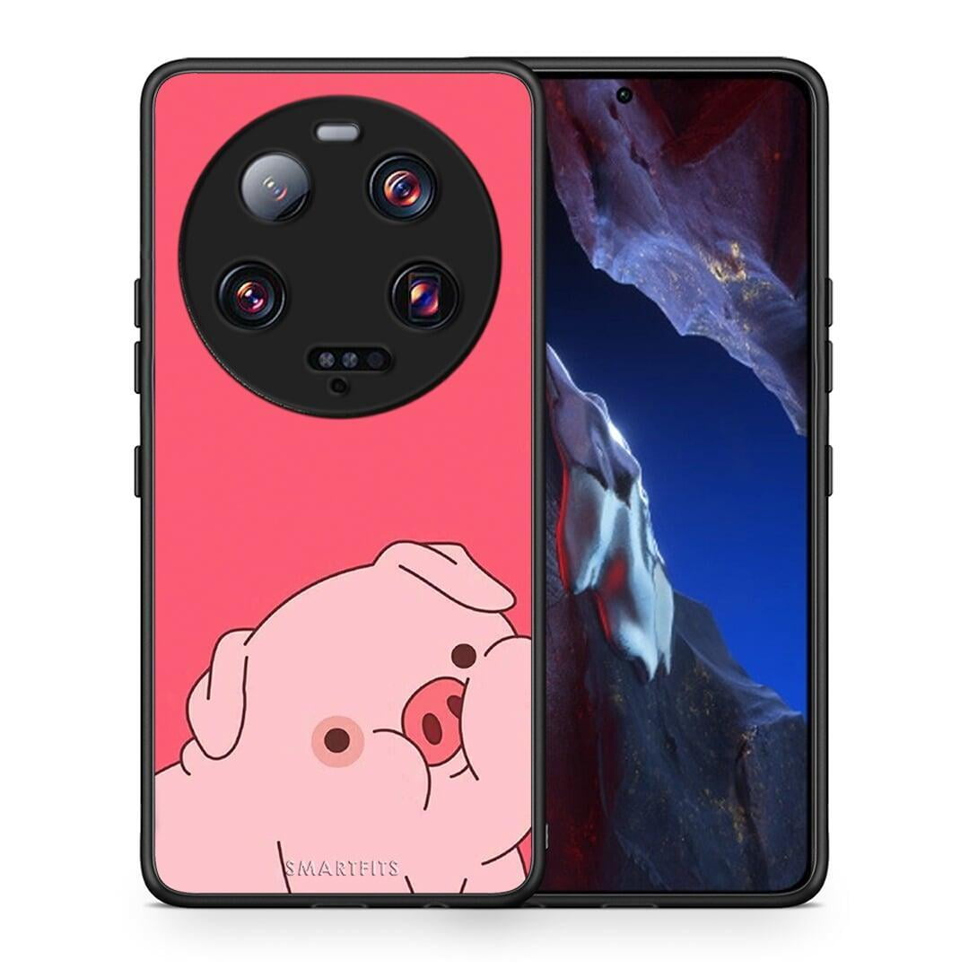 Θήκη Xiaomi 13 Ultra Pig Love 1 από τη Smartfits με σχέδιο στο πίσω μέρος και μαύρο περίβλημα | Xiaomi 13 Ultra Pig Love 1 Case with Colorful Back and Black Bezels