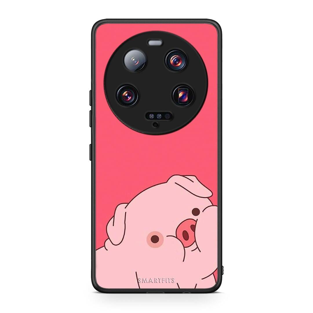 Θήκη Xiaomi 13 Ultra Pig Love 1 από τη Smartfits με σχέδιο στο πίσω μέρος και μαύρο περίβλημα | Xiaomi 13 Ultra Pig Love 1 Case with Colorful Back and Black Bezels