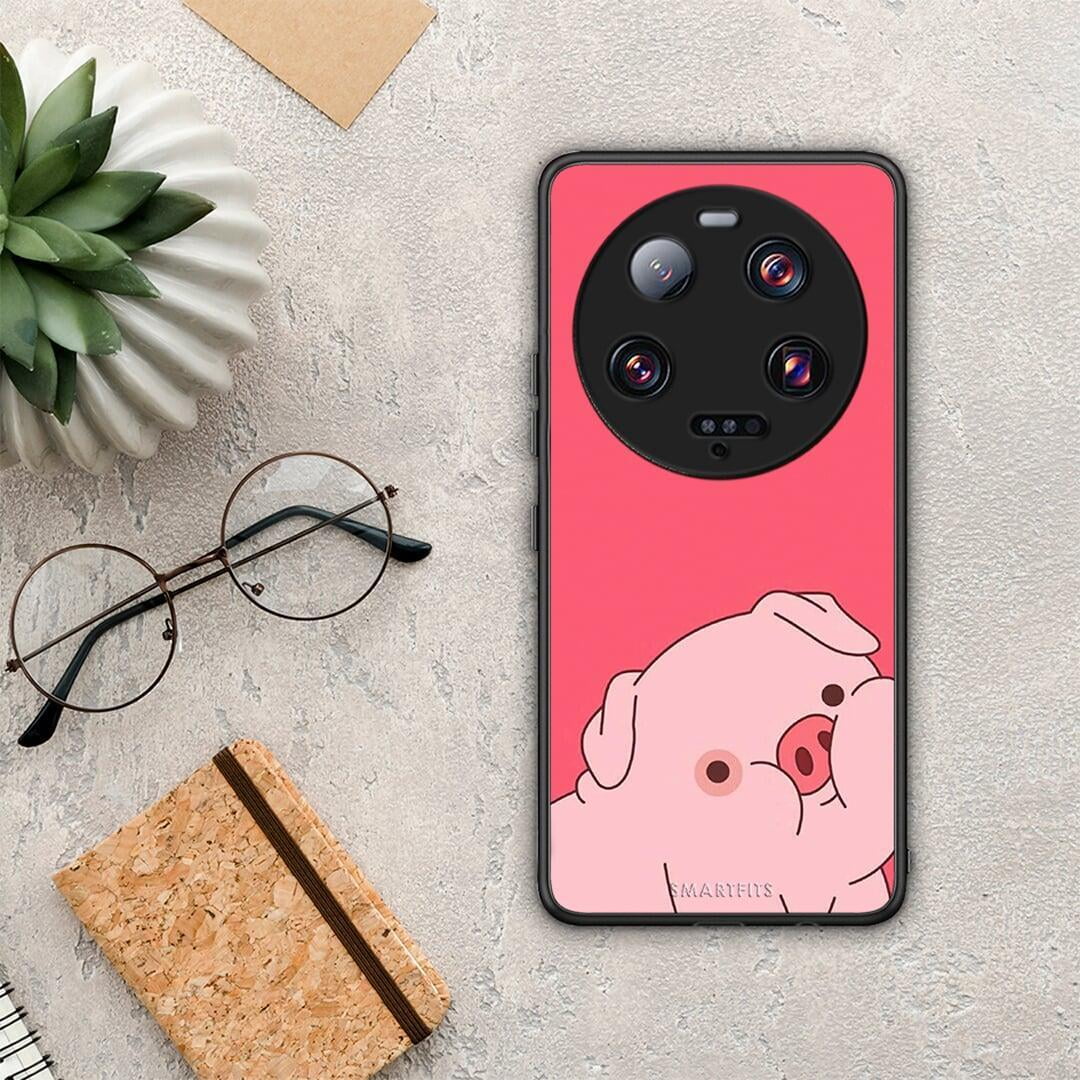 Θήκη Xiaomi 13 Ultra Pig Love 1 από τη Smartfits με σχέδιο στο πίσω μέρος και μαύρο περίβλημα | Xiaomi 13 Ultra Pig Love 1 Case with Colorful Back and Black Bezels