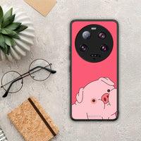 Thumbnail for Θήκη Xiaomi 13 Ultra Pig Love 1 από τη Smartfits με σχέδιο στο πίσω μέρος και μαύρο περίβλημα | Xiaomi 13 Ultra Pig Love 1 Case with Colorful Back and Black Bezels