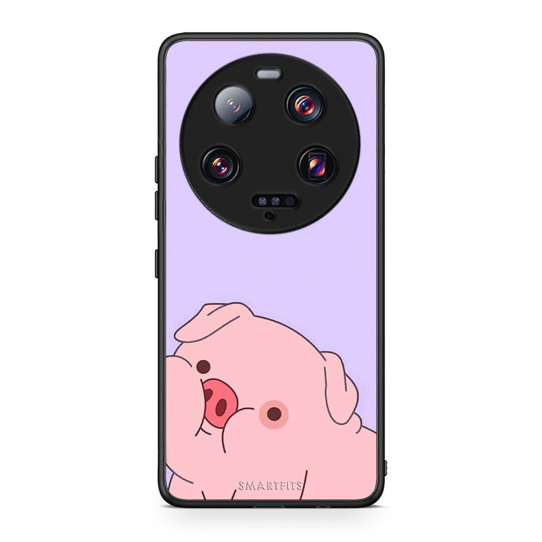 Θήκη Xiaomi 13 Ultra Pig Love 2 από τη Smartfits με σχέδιο στο πίσω μέρος και μαύρο περίβλημα | Xiaomi 13 Ultra Pig Love 2 Case with Colorful Back and Black Bezels