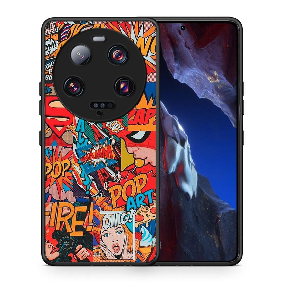 Θήκη Xiaomi 13 Ultra PopArt OMG από τη Smartfits με σχέδιο στο πίσω μέρος και μαύρο περίβλημα | Xiaomi 13 Ultra PopArt OMG Case with Colorful Back and Black Bezels