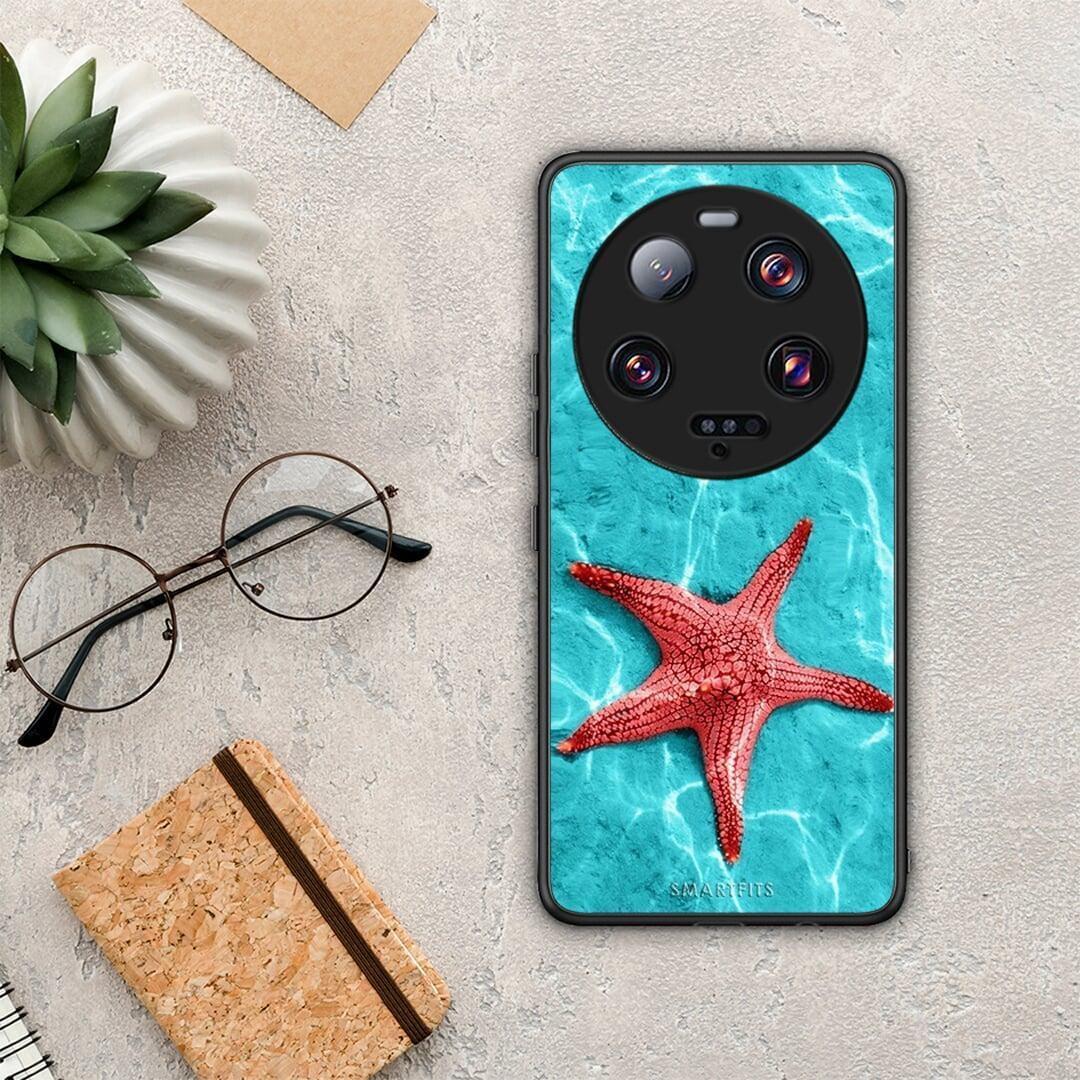 Θήκη Xiaomi 13 Ultra Red Starfish από τη Smartfits με σχέδιο στο πίσω μέρος και μαύρο περίβλημα | Xiaomi 13 Ultra Red Starfish Case with Colorful Back and Black Bezels