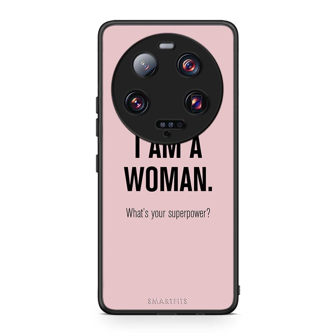 Θήκη Xiaomi 13 Ultra Superpower Woman από τη Smartfits με σχέδιο στο πίσω μέρος και μαύρο περίβλημα | Xiaomi 13 Ultra Superpower Woman Case with Colorful Back and Black Bezels