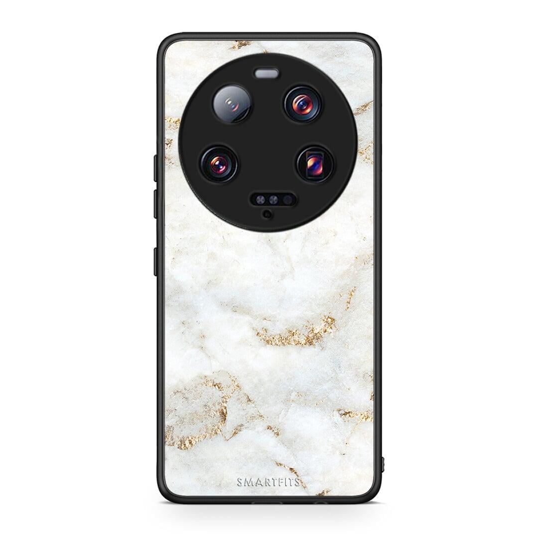 Θήκη Xiaomi 13 Ultra White Gold Marble από τη Smartfits με σχέδιο στο πίσω μέρος και μαύρο περίβλημα | Xiaomi 13 Ultra White Gold Marble Case with Colorful Back and Black Bezels