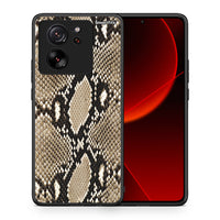 Thumbnail for Θήκη Xiaomi 13T Fashion Snake Animal από τη Smartfits με σχέδιο στο πίσω μέρος και μαύρο περίβλημα | Xiaomi 13T Fashion Snake Animal case with colorful back and black bezels