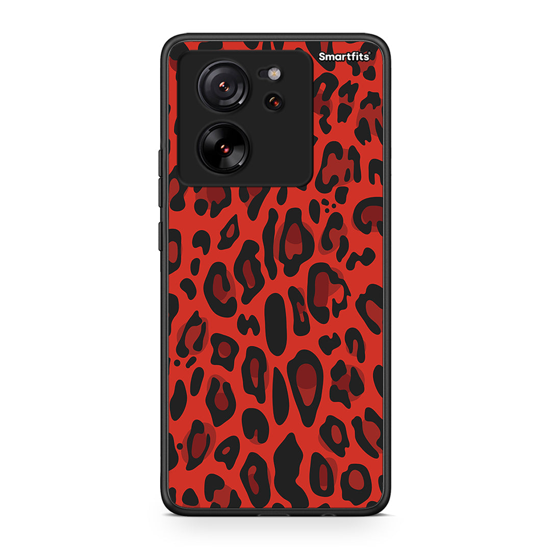 4 - Xiaomi 13T Red Leopard Animal case, cover, bumper