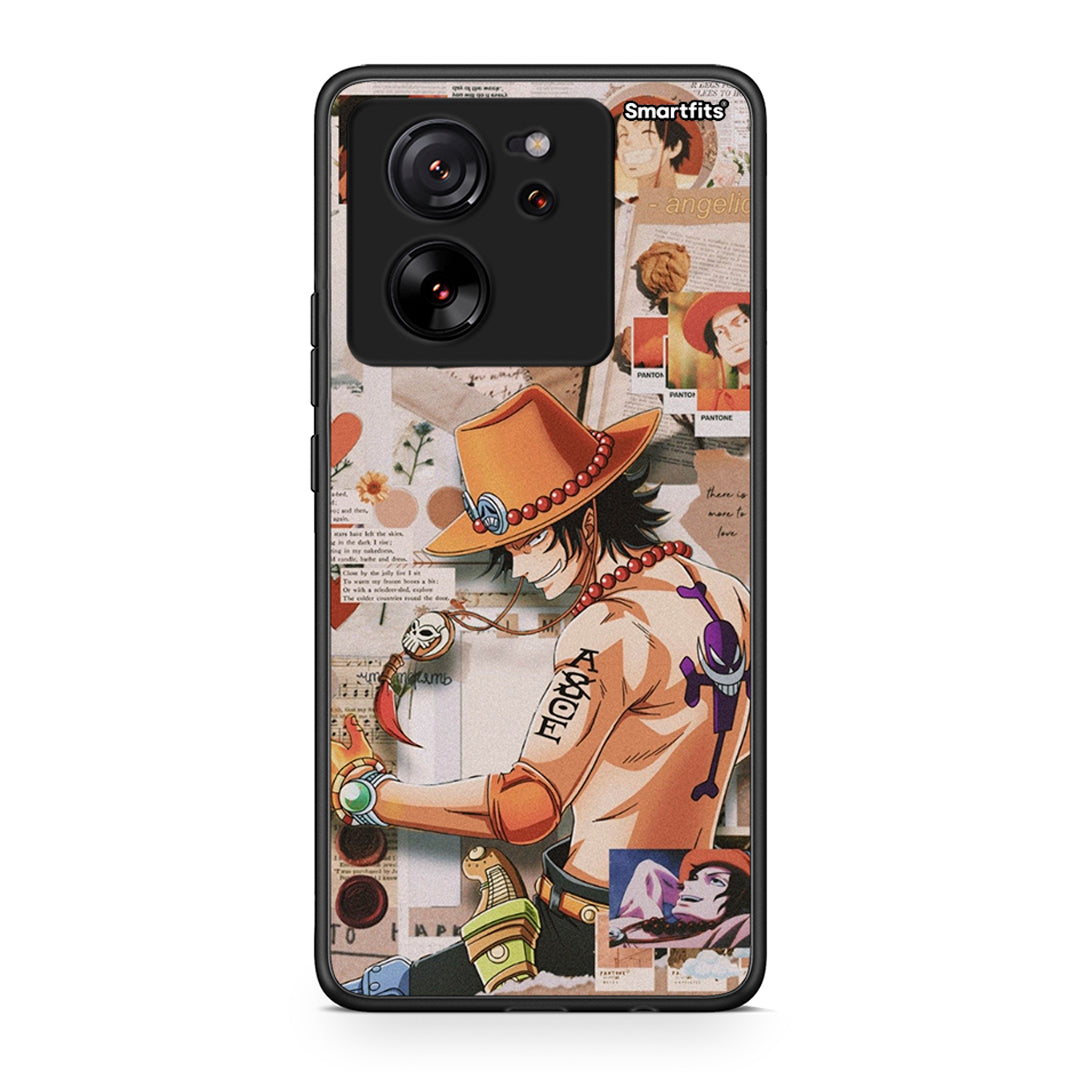 Xiaomi 13T Anime Collage θήκη από τη Smartfits με σχέδιο στο πίσω μέρος και μαύρο περίβλημα | Smartphone case with colorful back and black bezels by Smartfits