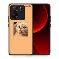 Thumbnail for Θήκη Xiaomi 13T Cat Tongue από τη Smartfits με σχέδιο στο πίσω μέρος και μαύρο περίβλημα | Xiaomi 13T Cat Tongue case with colorful back and black bezels