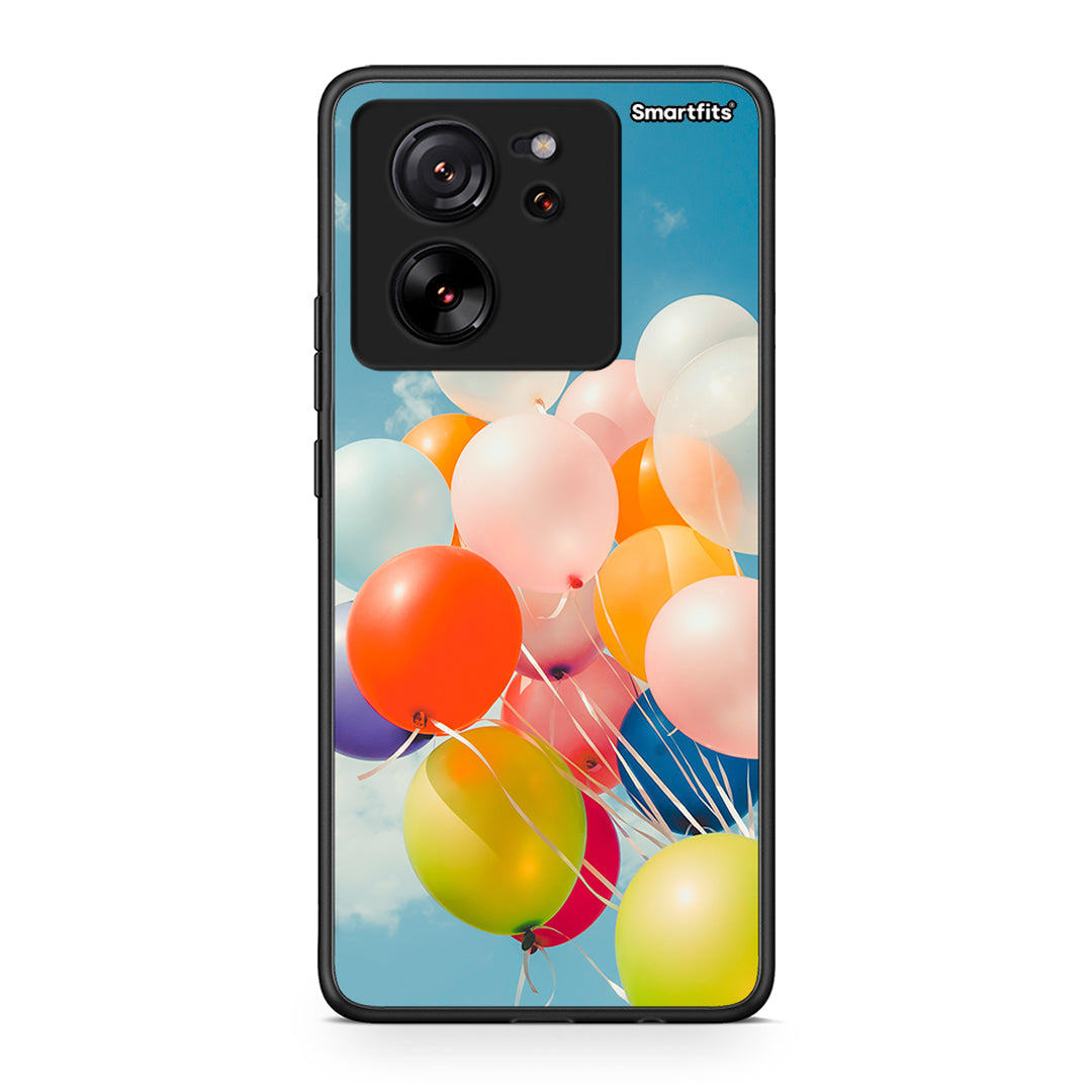 Xiaomi 13T Colorful Balloons θήκη από τη Smartfits με σχέδιο στο πίσω μέρος και μαύρο περίβλημα | Smartphone case with colorful back and black bezels by Smartfits