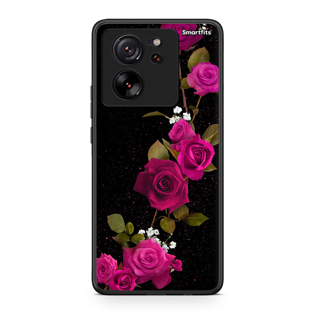 4 - Xiaomi 13T Red Roses Flower case, cover, bumper