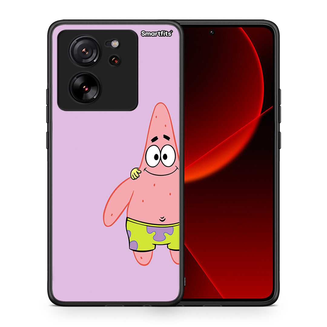 Θήκη Xiaomi 13T Friends Patrick από τη Smartfits με σχέδιο στο πίσω μέρος και μαύρο περίβλημα | Xiaomi 13T Friends Patrick case with colorful back and black bezels