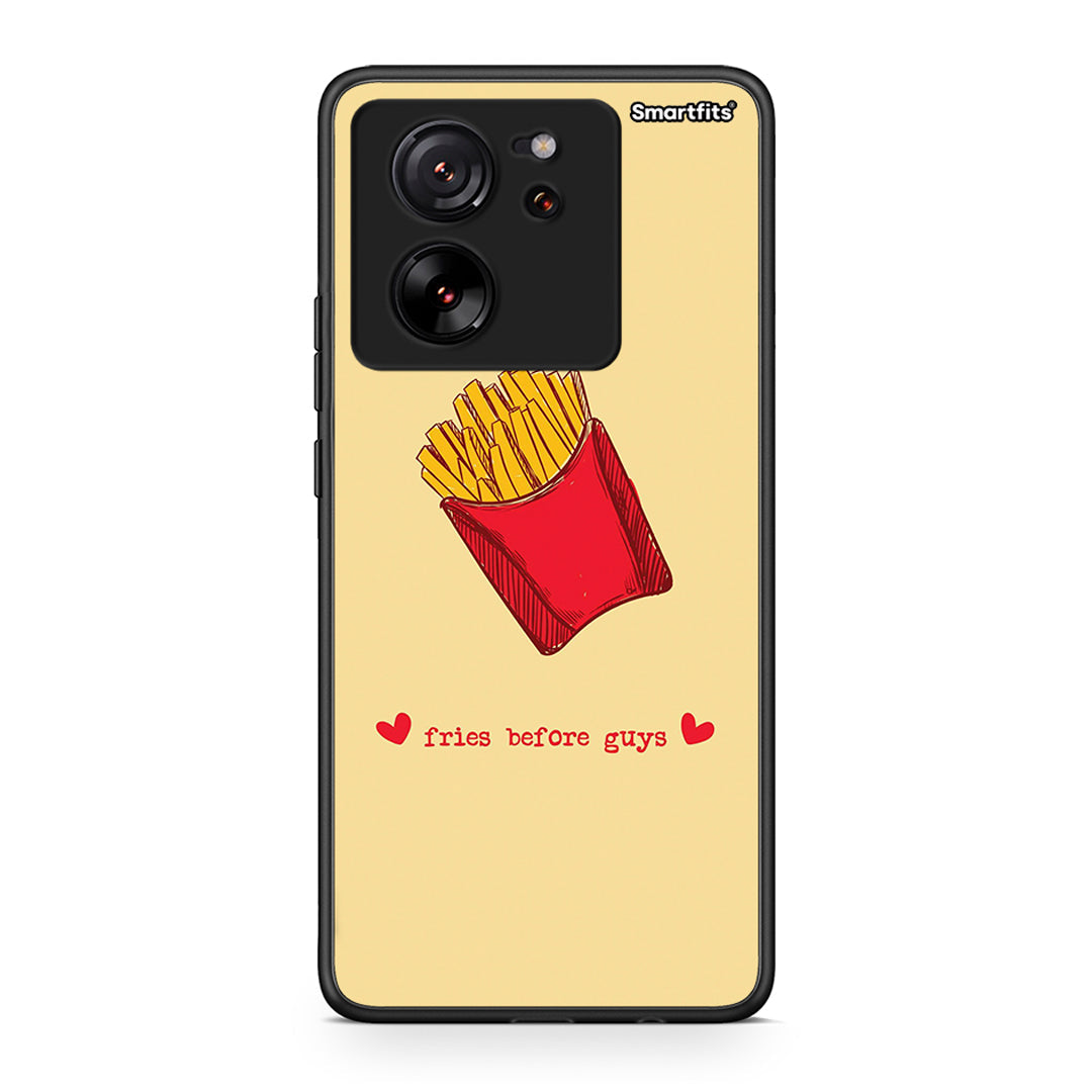 Xiaomi 13T Fries Before Guys Θήκη Αγίου Βαλεντίνου από τη Smartfits με σχέδιο στο πίσω μέρος και μαύρο περίβλημα | Smartphone case with colorful back and black bezels by Smartfits