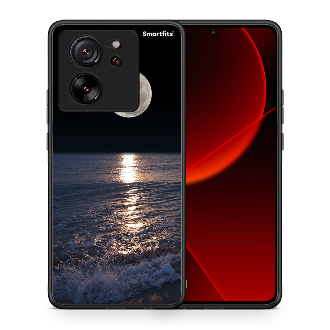 Θήκη Xiaomi 13T Moon Landscape από τη Smartfits με σχέδιο στο πίσω μέρος και μαύρο περίβλημα | Xiaomi 13T Moon Landscape case with colorful back and black bezels